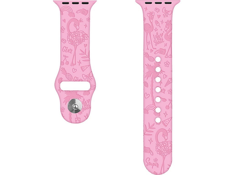 Letní řemínek pro Apple Watch - Barbie plameňáci