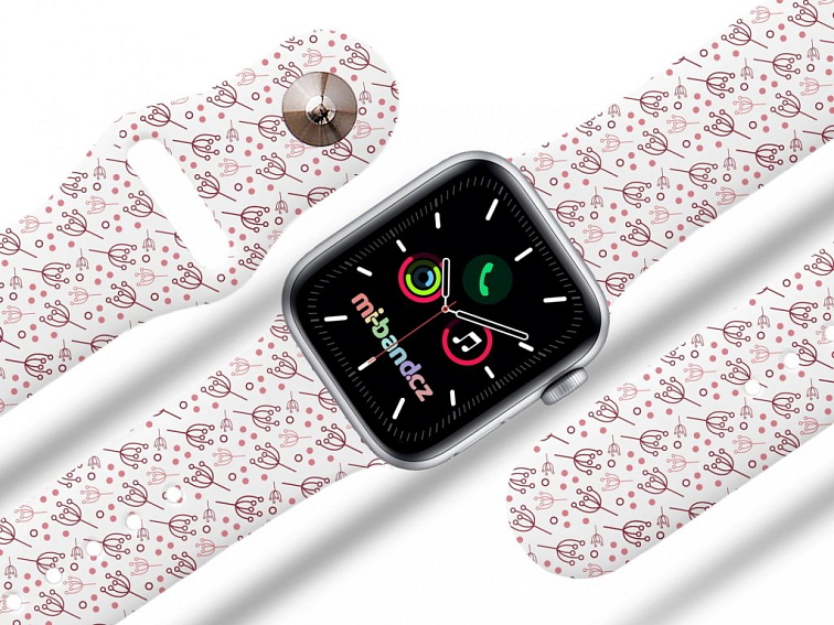 Apple watch řemínek Bršlice růžová