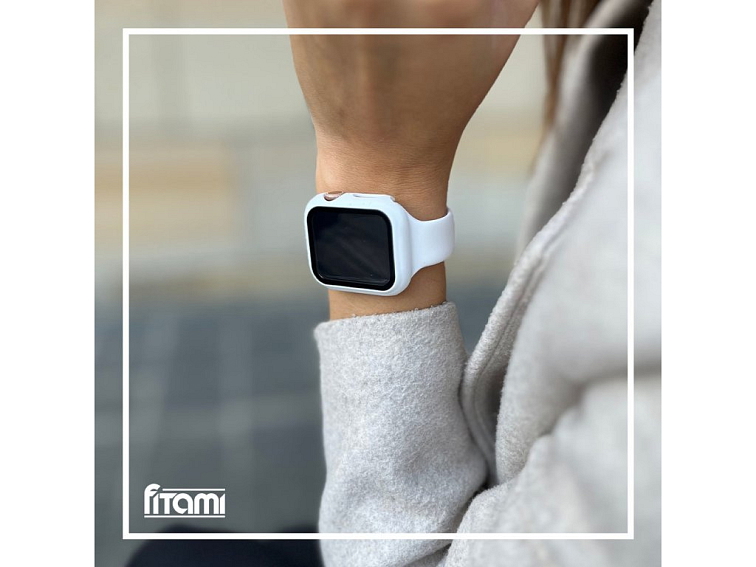 Ochranné pouzdro s tvrzeným sklem pro Apple Watch - Bílé