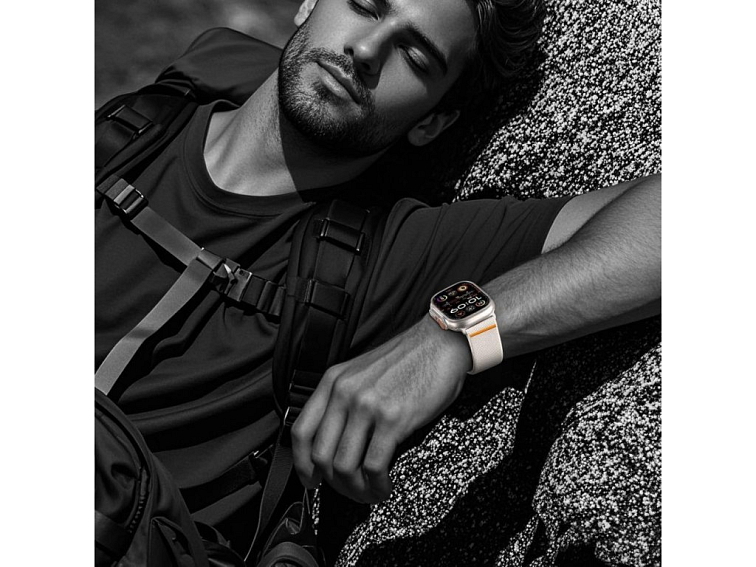 Řemínek pro Apple Watch 44mm / 45mm / 46mm / 49mm - Tech-Protect, Nylon Clasp Titanium