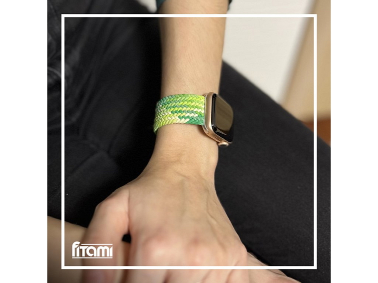 Pletený navlékací řemínek pro Apple Watch - Limetka