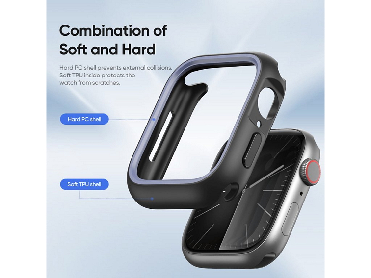 Ochranný kryt na Apple Watch 45mm - DuxDucis, Bamo Black/Gray