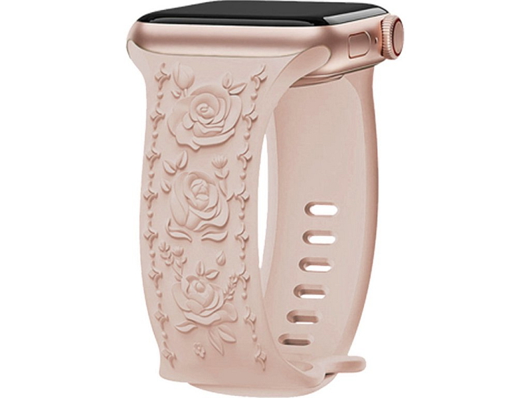 Řemínek gravírované růže pro Apple Watch 38/40/41/42(S10)mm