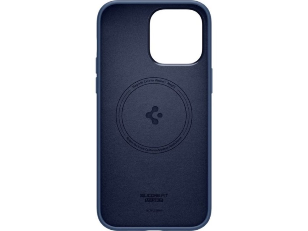 Ochranný kryt pro iPhone 14 Pro MAX - Spigen, Silicone Fit MagSafe Navy Blue