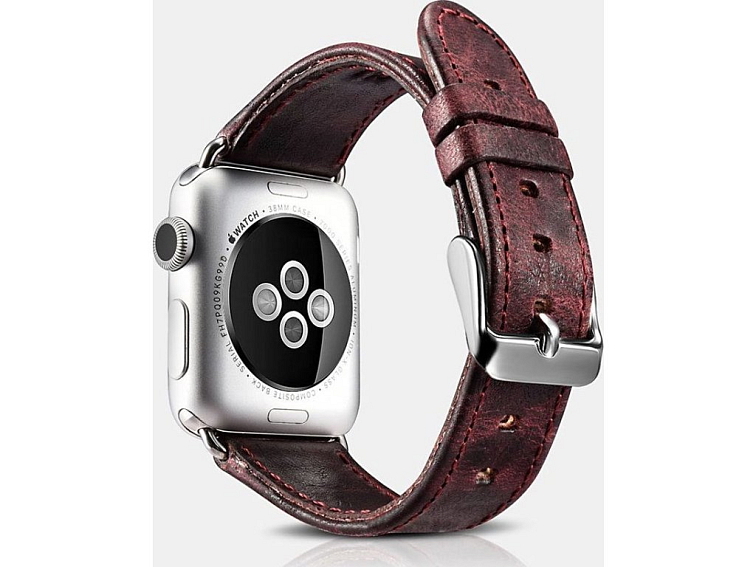 Řemínek pro Apple Watch 38mm / 40mm / 41mm / 42mm - iCarer, Classic Wine