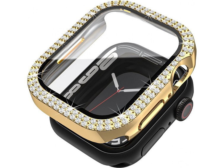 Ochranné dvojité kamínkové pouzdro se sklíčkem pro Apple Watch 40mm