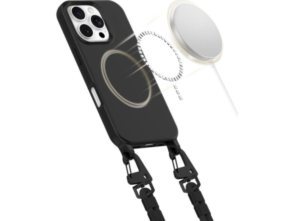 Kryt se šňůrkou na iPhone 16 Pro - Tech-Protect, Magnecklace MagSafe Black