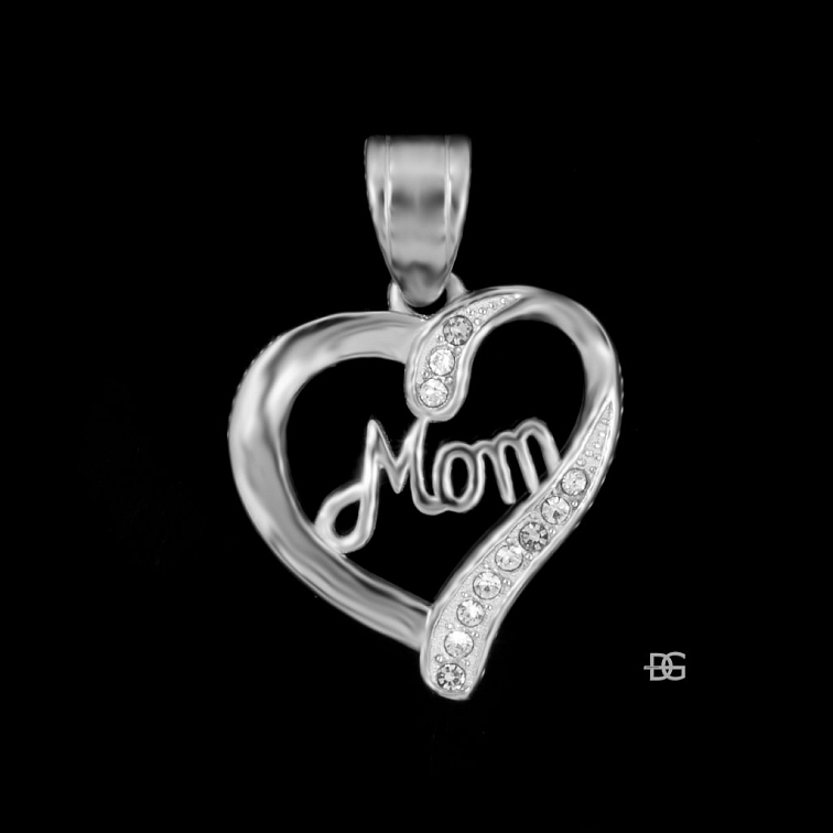 Luxusní přívěsek Srdce pro mámu - Chirurgická ocel se zirkony