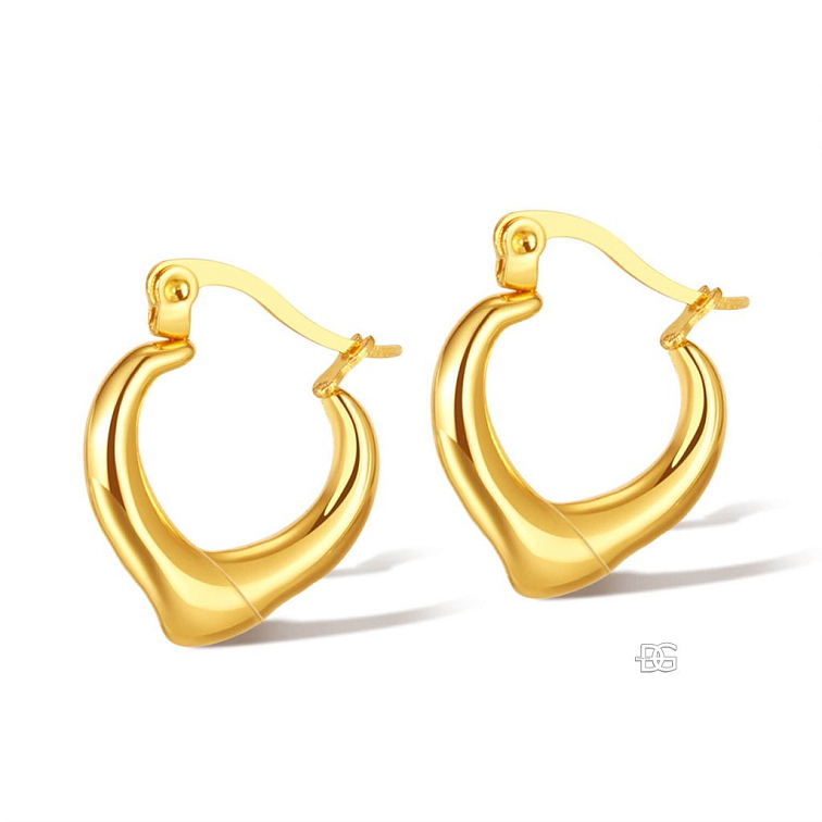 Ocelové náušnice Giulia ve zlatém provedení | DG Šperky