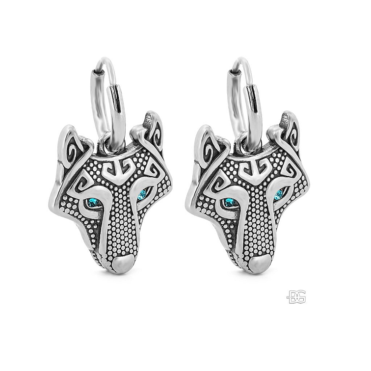 Visací ocelové náušnice Keltská šelma | DG Šperky