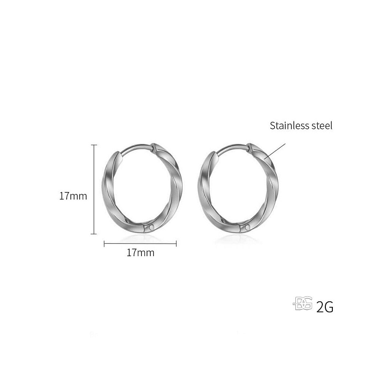 Náušnice ocelové kroužky Mirella | DG Šperky