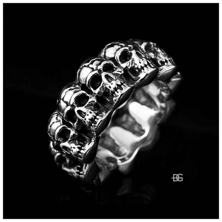 Pánský ocelový prsten Skullgar | DG Šperky