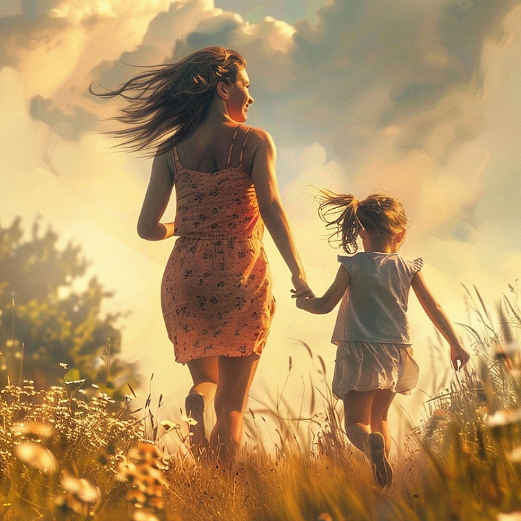 Visací náušnice srdíčka pro mámu - Chirurgická ocel