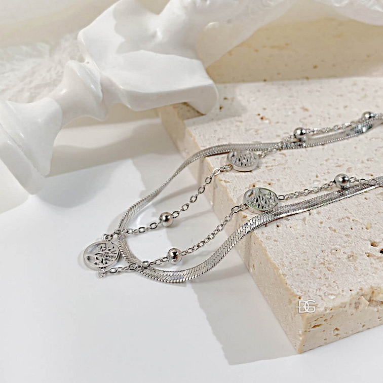 Dámský ocelový náramek Isabella se stromem života | DG Šperky