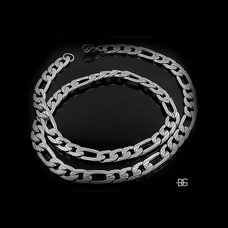 Pánský řetízek Figaro s vybrušovanými oky - Chirurgická ocel