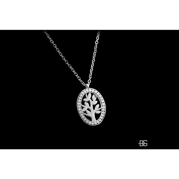 Drobný přívěsek Strom života - Chirurgická ocel se zirkony