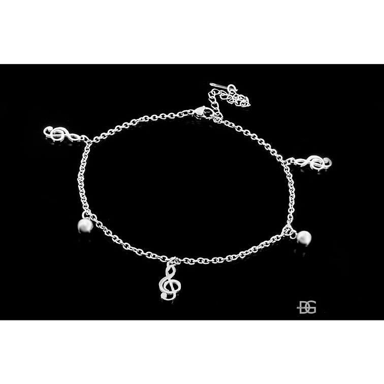 Dámský jemný nákotník s přívěsky Houslový klíč - Chirurgická ocel