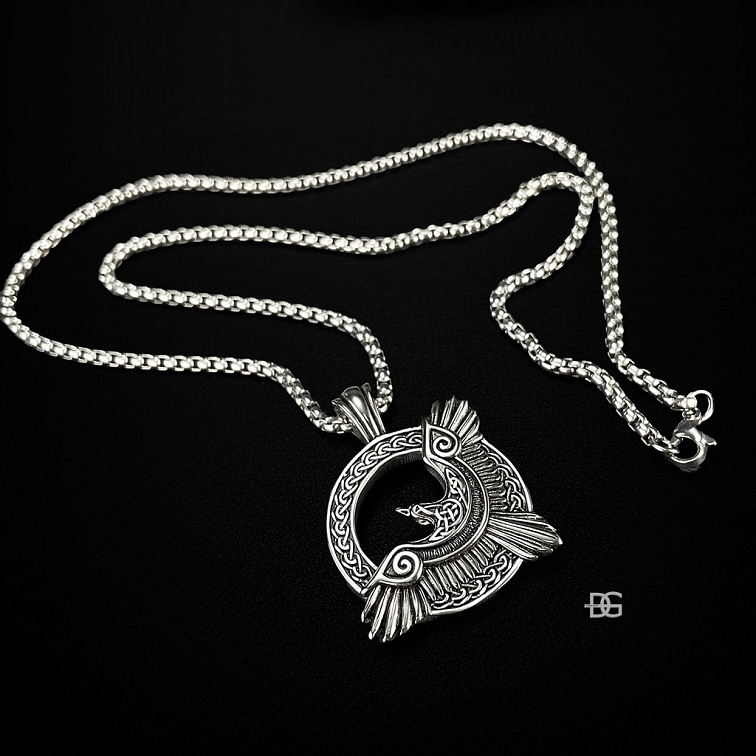 Ocelový přívěsek Bohemia Vran - Havran slunce | DG Šperky