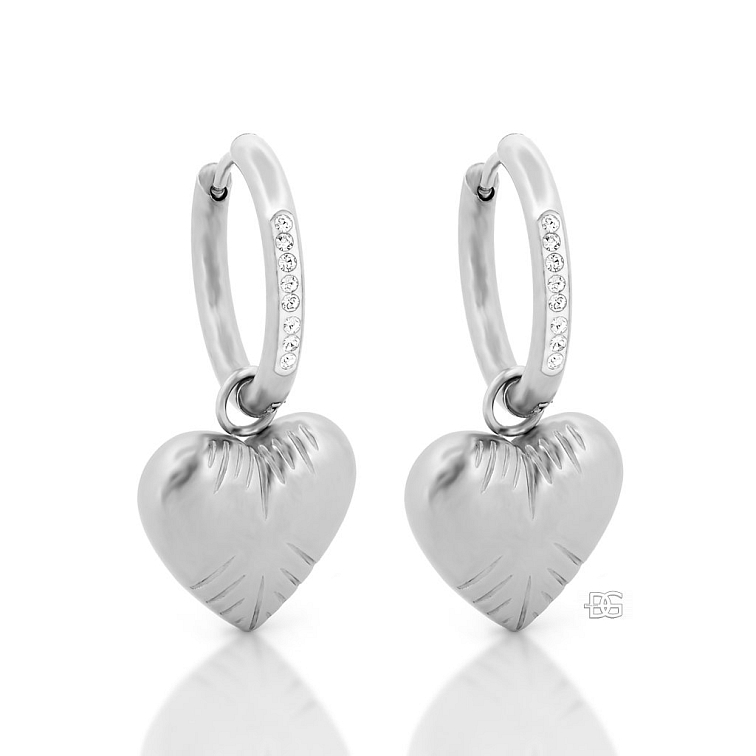 Visací náušnice Cordia se srdíčky | DG Šperky