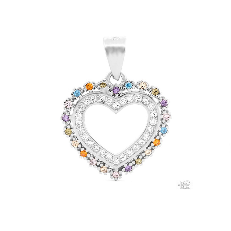 Stříbrný přívěsek srdíčko Coeur Scintillant | DG Šperky | Stříbro 925/1000