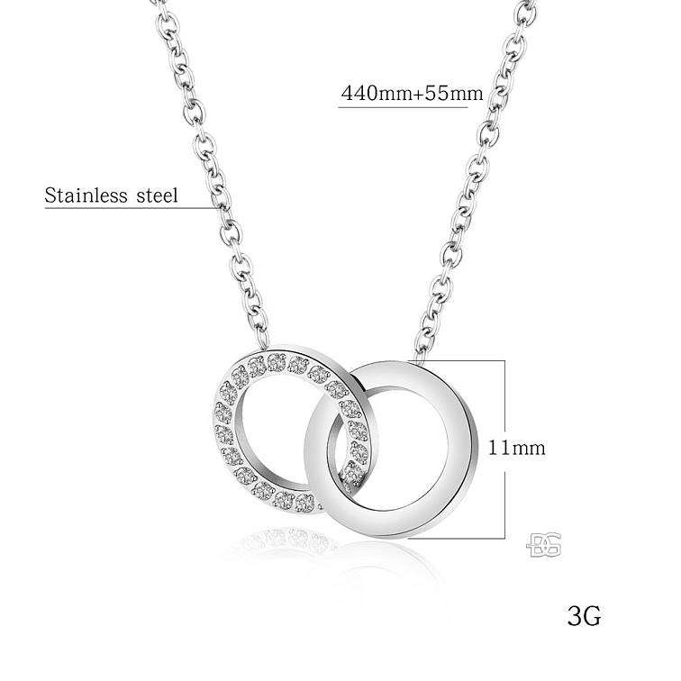 Náhrdelník Aeteria - Dva Propojené Kruhy | DG Šperky