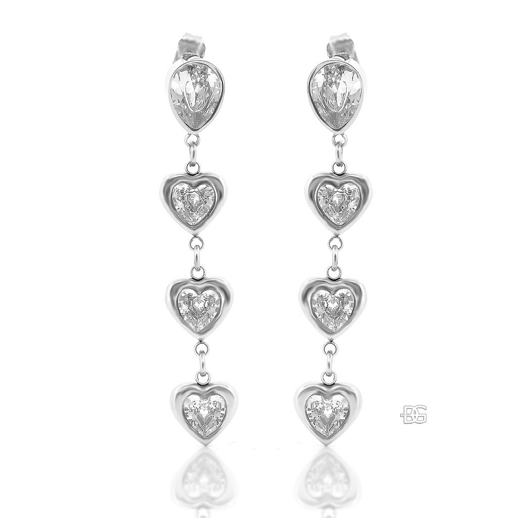 Visací srdíčkové náušnice Etrusca | DG Šperky
