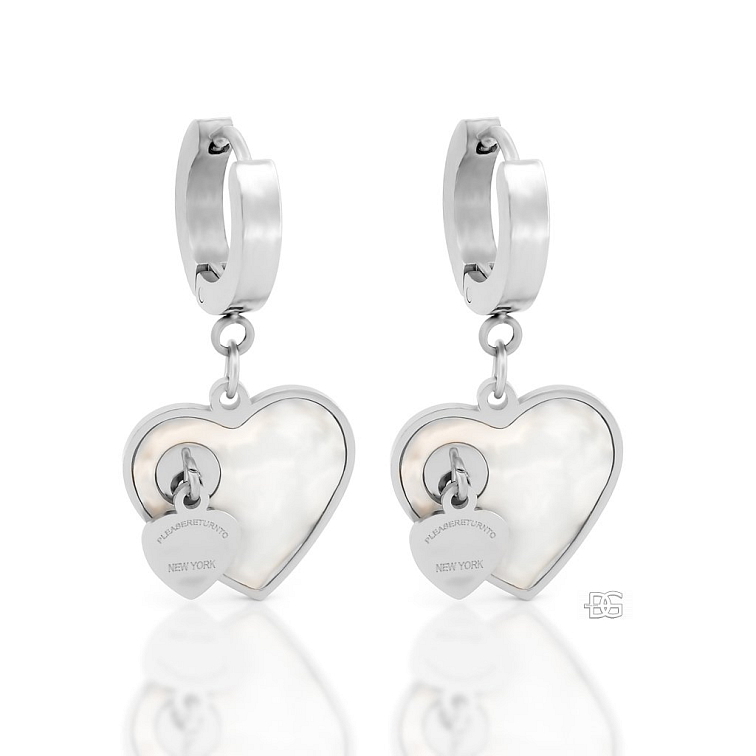 Visací ocelové srdíčka Return to New York | DG Šperky