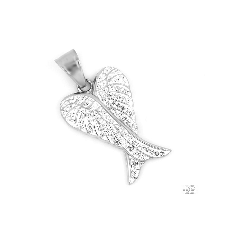 Přívěsek dvojité Andělské křídlo - Chirurgická ocel