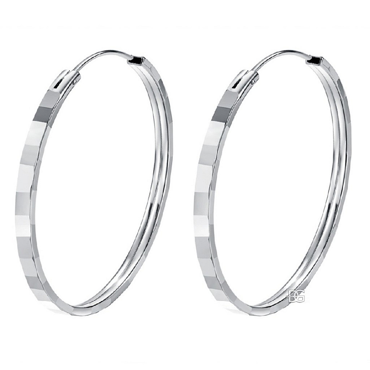 Atraktivní náušnice kruhy 2 cm ze stříbra | DG Šperky