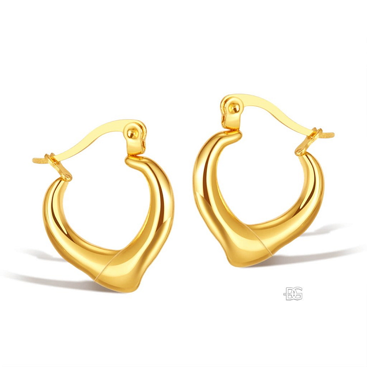 Ocelové náušnice Giulia ve zlatém provedení | DG Šperky