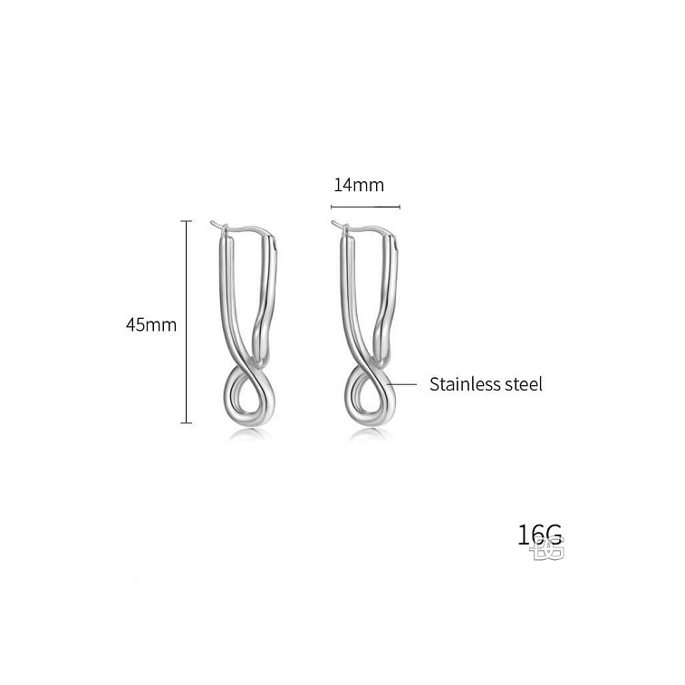 Ocelové náušnice Ninetta s nekonvenčním designem | DG Šperky