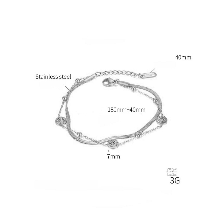 Dámský ocelový náramek Isabella se stromem života | DG Šperky