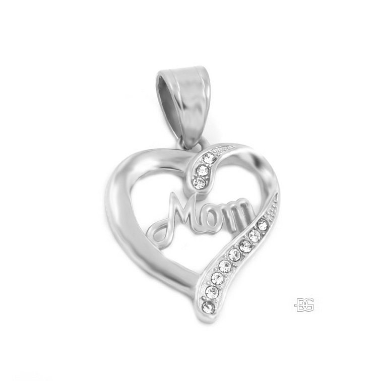 Luxusní přívěsek Srdce pro mámu - Chirurgická ocel se zirkony