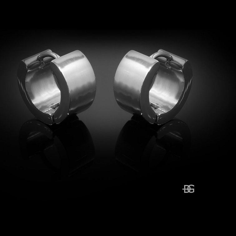 Náušnice hladké kroužky bez zdobení - Chirurgická ocel