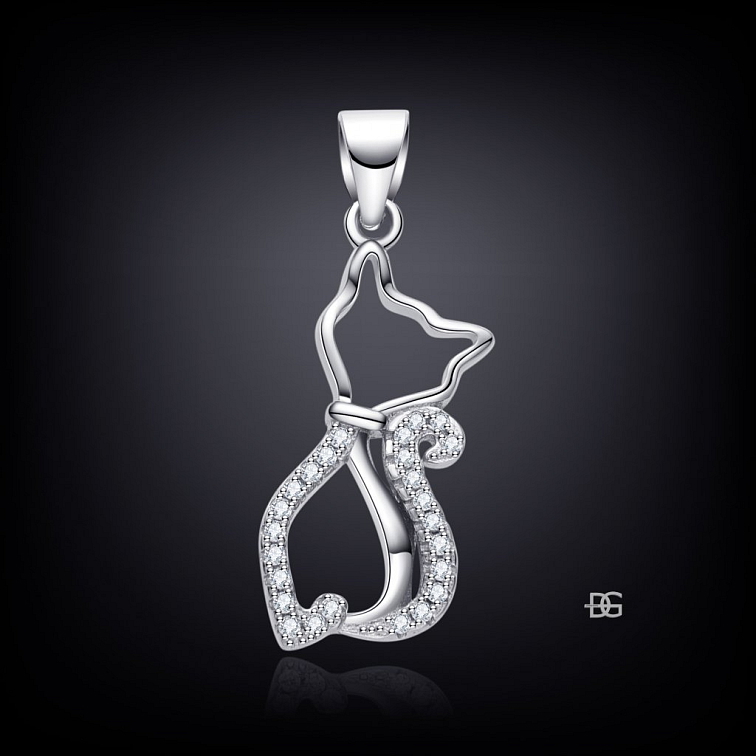 Stříbrný přívěsek Kočka | DG Šperky | Stříbro 925/1000