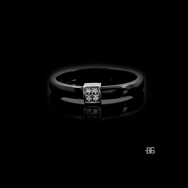 Dámský jemný keramický prsten v sytě černém provedení | DG Šperky