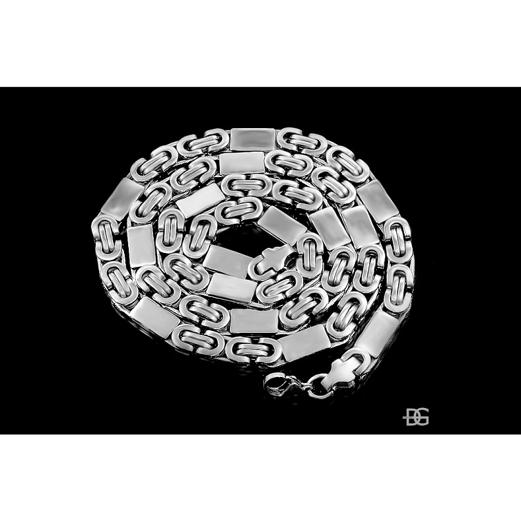 Pánský řetízek ve s hladkými destičkami - Chirurgická ocel