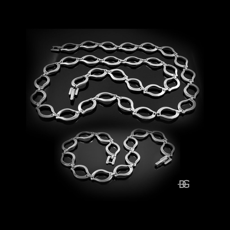 Dámská souprava, řetízek a náramek - Chirurgická ocel