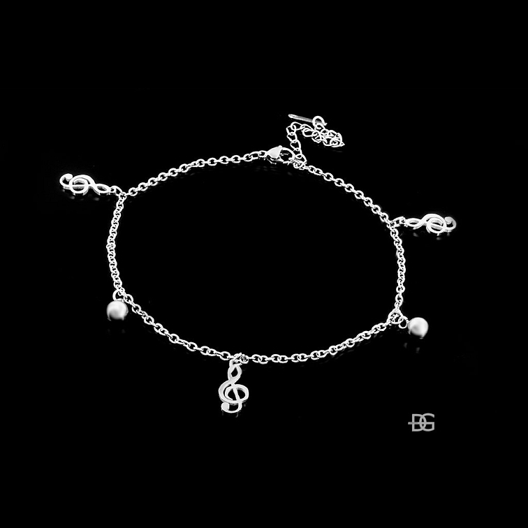 Dámský jemný nákotník s přívěsky Houslový klíč - Chirurgická ocel