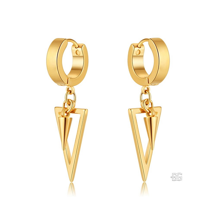 Jemné ocelové visací náušnice Pyra Aurea | DG Šperky