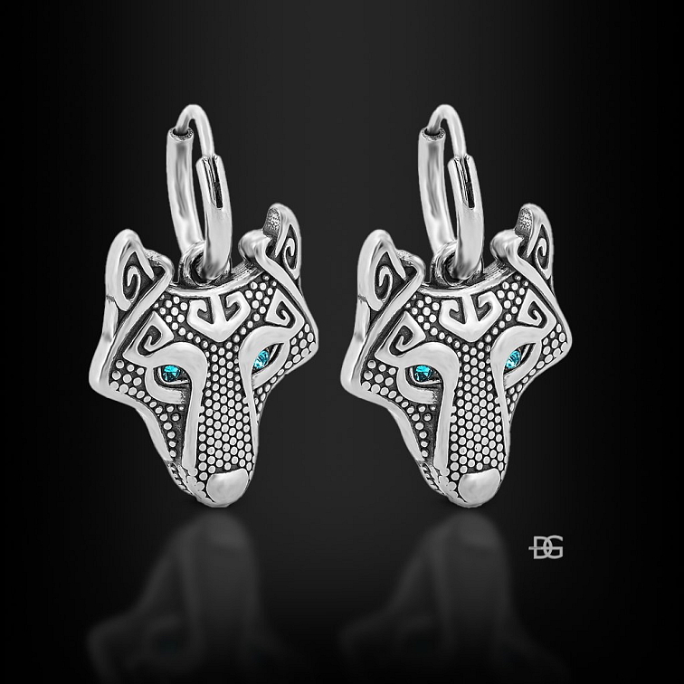 Visací ocelové náušnice Keltská šelma | DG Šperky