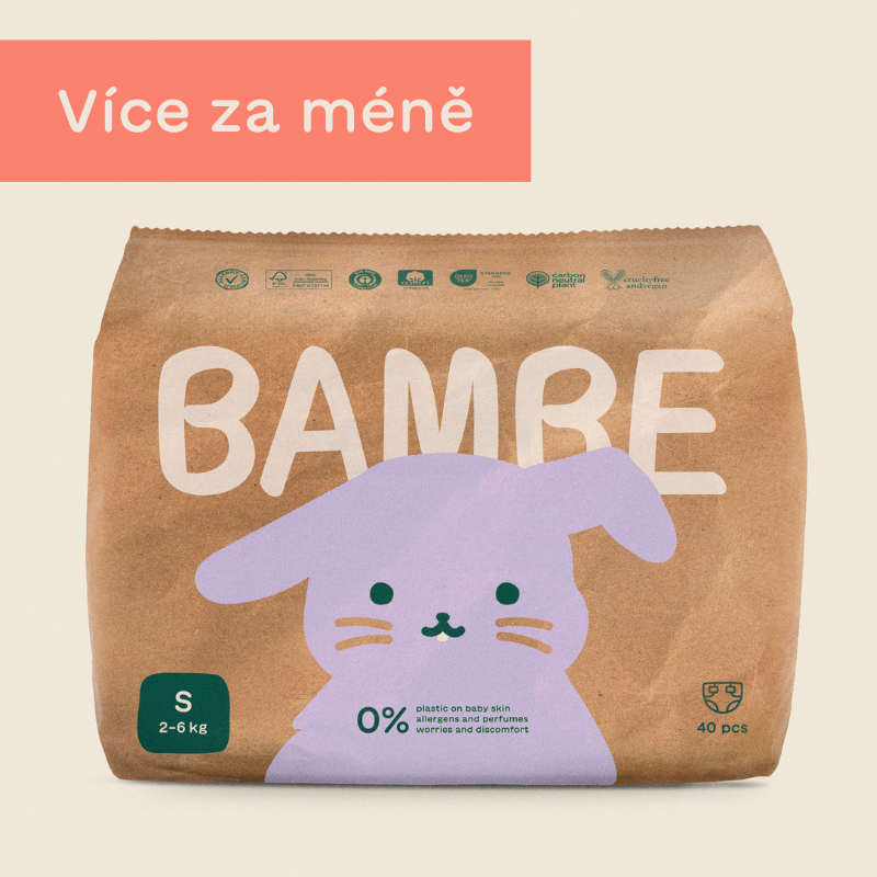 Levné plenky na měsíc vel. S 2-6 kg | Bambe