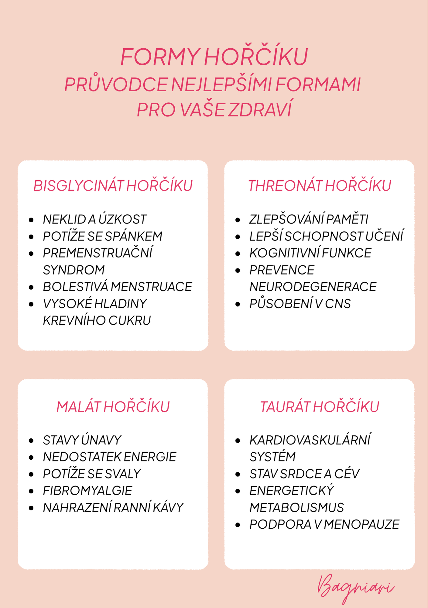 Hořčík - “magnesium” - jak jej nejlépe užívat?