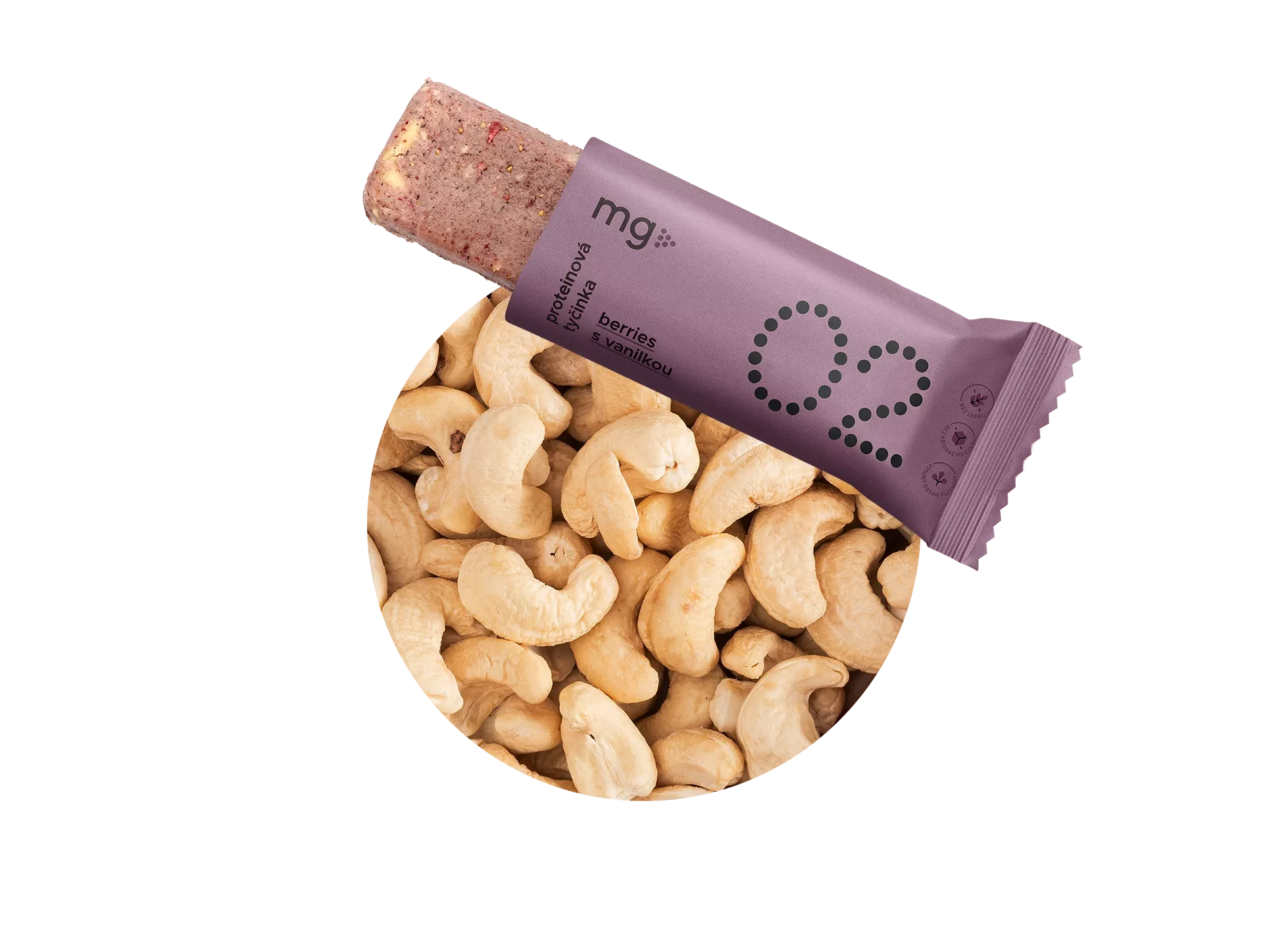 MG Proteinová tyčinka 02 Berries s vanilkou