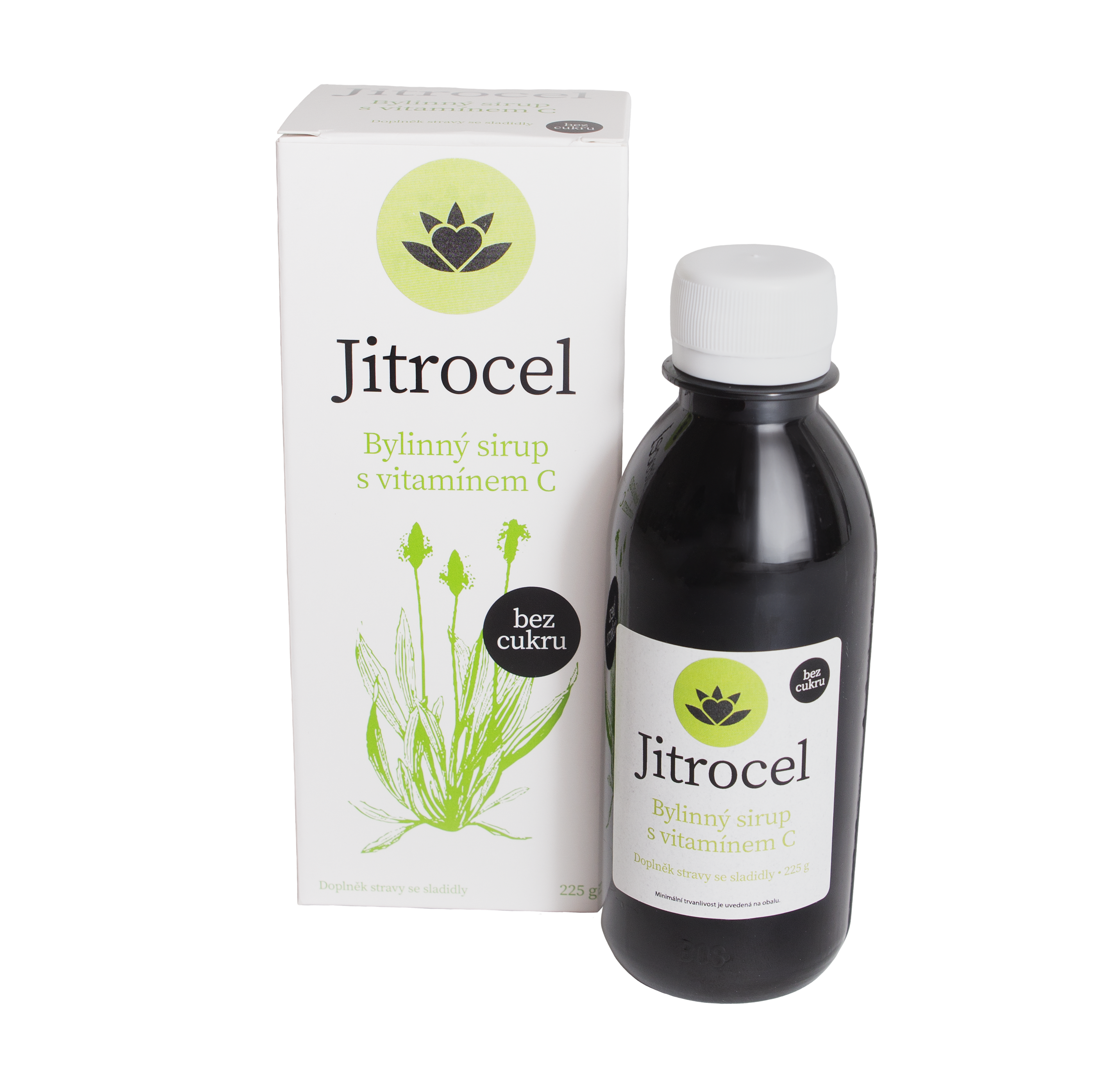 DIAVITA Jitrocel bylinný sirup bez cukru 225 g