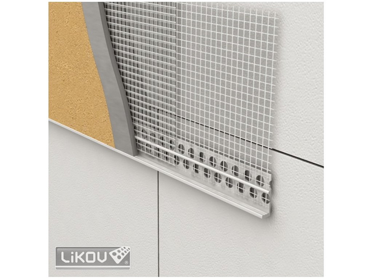 Plastový ukončovací profil s tkaninou