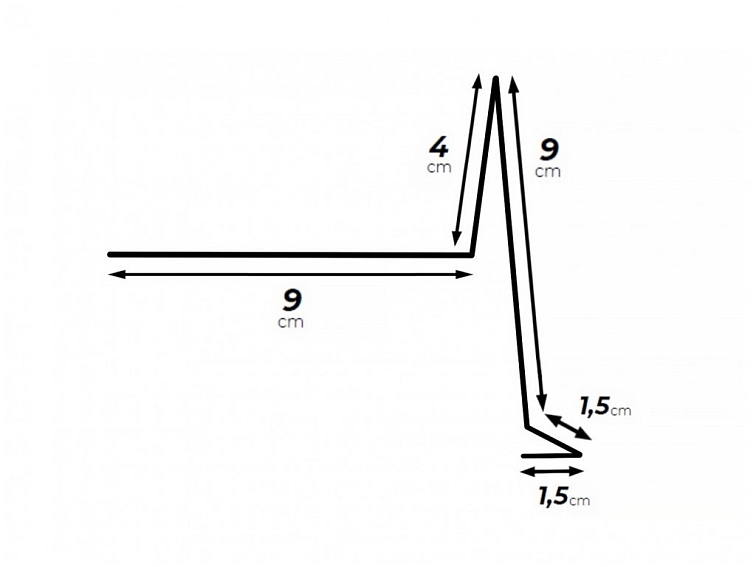 Štítové lemování UNI bez vodní drážky