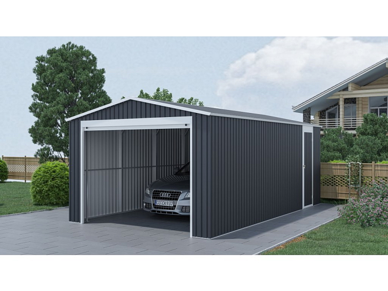 Plechová garáž Portland