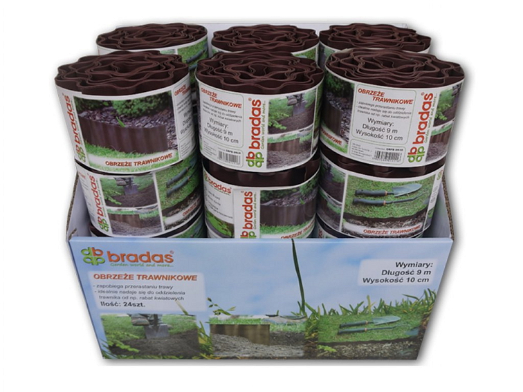 Plastový vlnitý skrytý obrubník