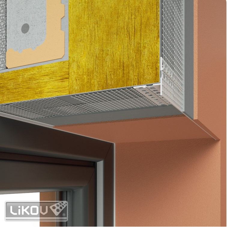 Plastový rohový profil s nepřiznanou okapničkou